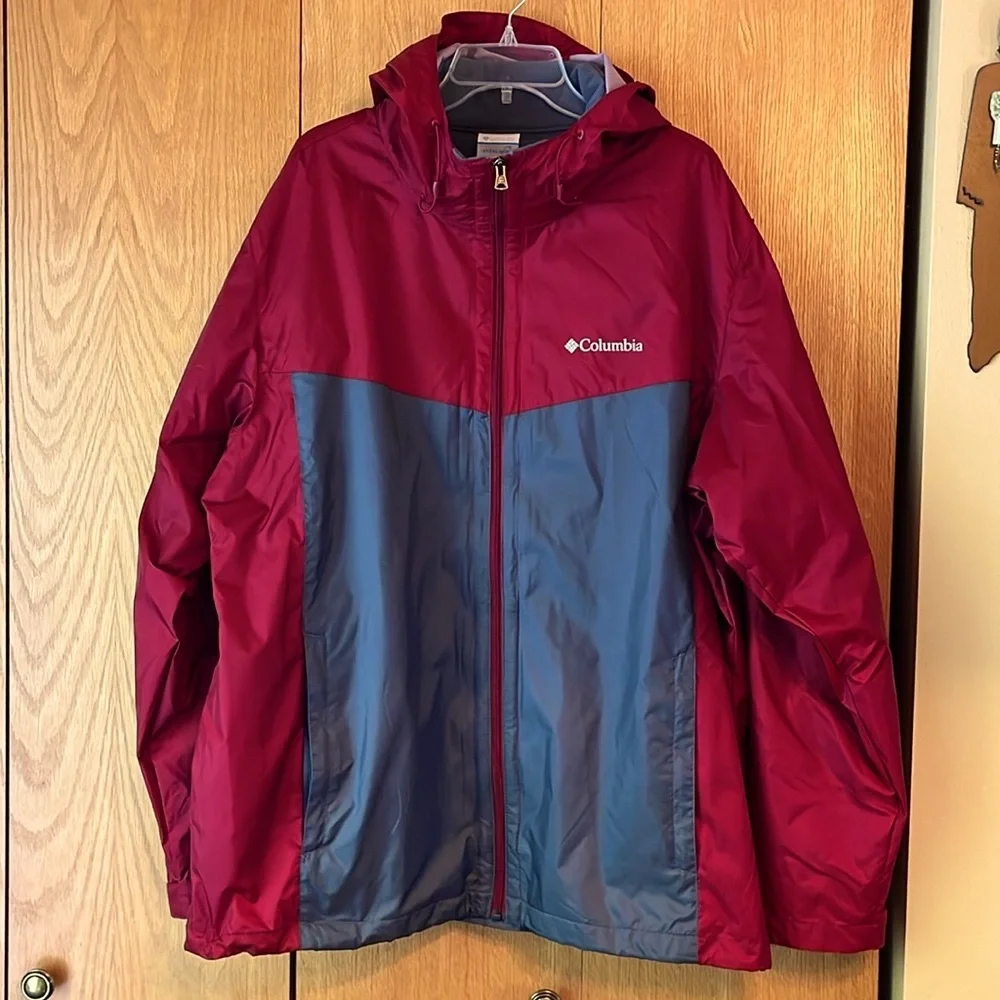 Columbia Interchange Jacket 3 way red gray XL men’s hooded fleece windbreaker